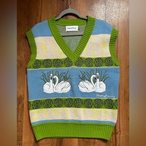 House of Sunny Swan Sweater Vest | UK10 EU6
